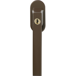 Poignée de fenêtre avec serrure FV110 brune ABUS