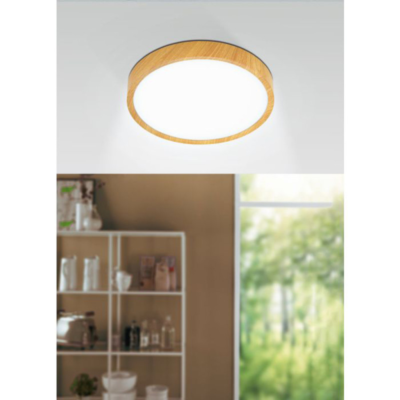 Plafonnier LED Giglio bois naturel 14,6 W EGLO Plafonnier LED Giglio bois naturel 14,6 W EGLO