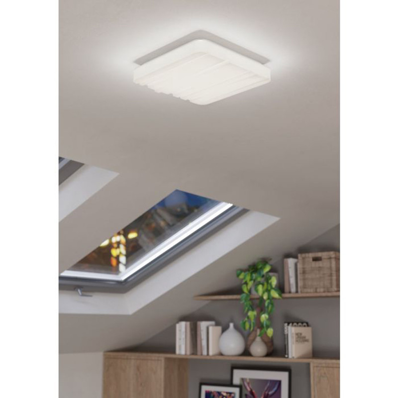 Plafonnier LED Ferentino blanc 28 x 28 cm 10 W EGLO Plafonnier LED Ferentino blanc 28 x 28 cm 10 W EGLO