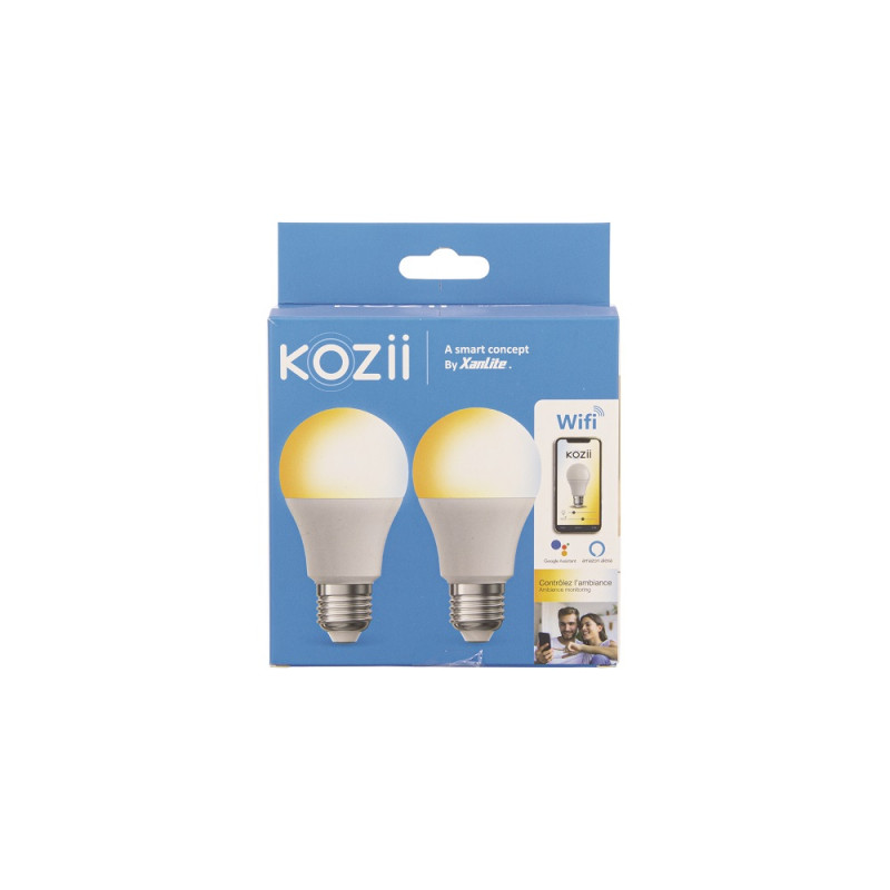 Ampoule LED connectée E27 806 lm 9 W 2 pièces KOZII Ampoule LED connectée E27 806 lm 9 W 2 pièces KOZII