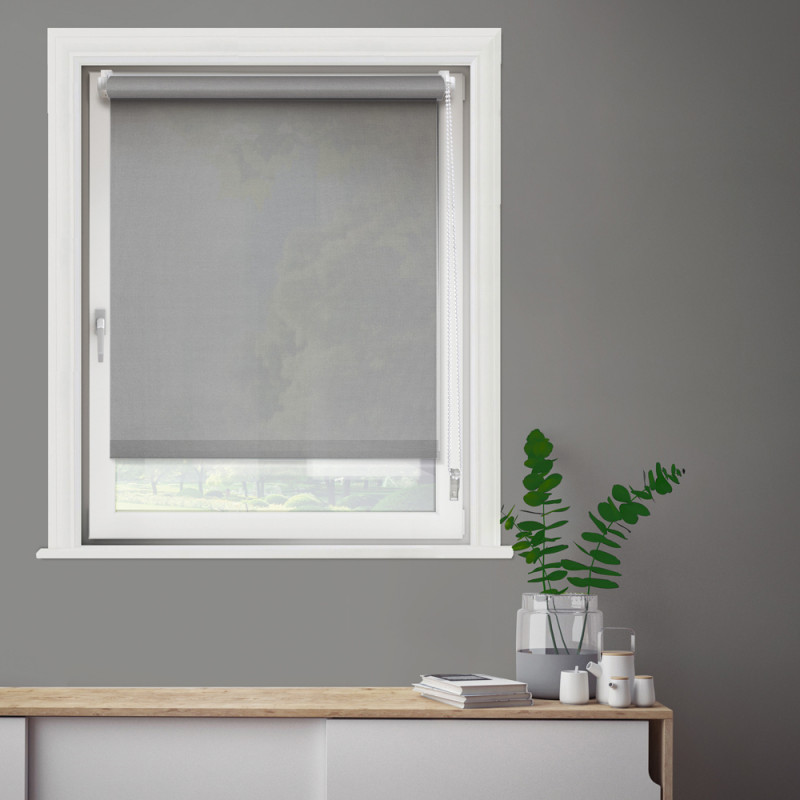 Store enrouleur tamisant Easy Roll gris 42 x 190 cm MADECO Store enrouleur tamisant Easy Roll gris 42 x 190 cm MADECO