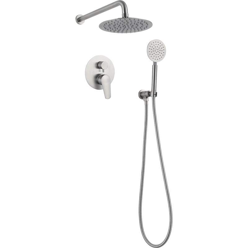 Set de douche à encastrer Oni chrome Ø 30 cm ALLIBERT