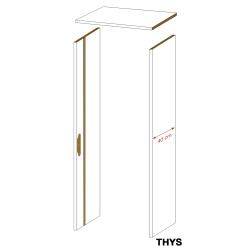 Ebrasement de porte S69 laqué blanc 40 cm THYS