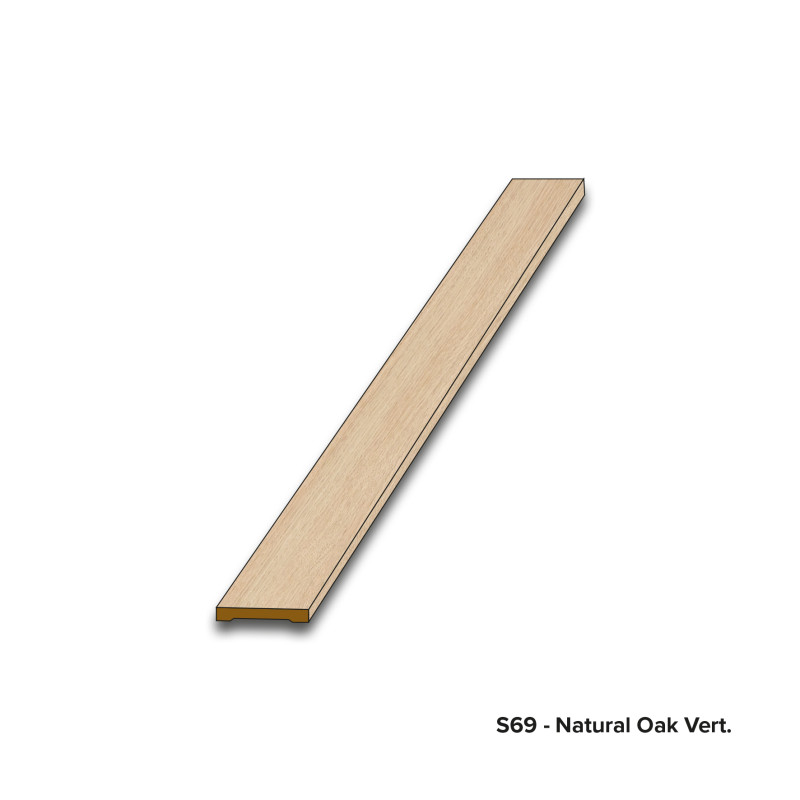 Chambranle S69 Natural Oak Vertical 0,6 x 6 x 208,5 cm THYS