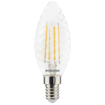 Ampoule flamme torsadée LED E14 blanc chaud 470 lm 4,5 W SYLVANIA