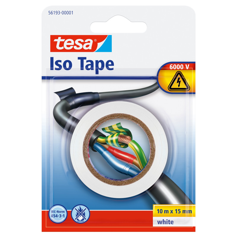 Adhésif Iso Tape blanc 10 m x 15 mm TESA