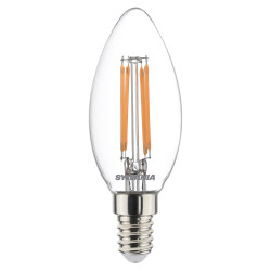 Ampoule flamme à filaments LED E14 blanc chaud 470 lm 4,5 W SYLVANIA