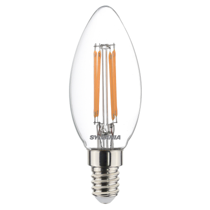 Ampoule flamme à filaments LED E14 blanc chaud 470 lm 4,5 W SYLVANIA