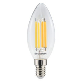 Ampoule flamme à filaments LED E14 blanc chaud 806 lm 6 W SYLVANIA