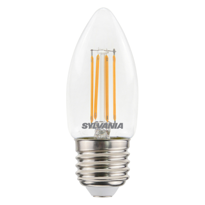 Ampoule flamme à filaments LED E27 blanc chaud 470 lm 4,5 W SYLVANIA