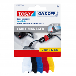 Attache auto-agrippante pour câbles On & Off 5 pièces TESA