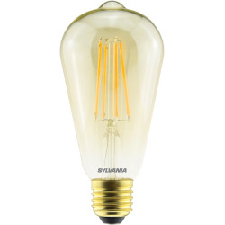 Ampoule LED Filament E27 Ambrée – Blanc Chaud Dimmable | SYLVANIA