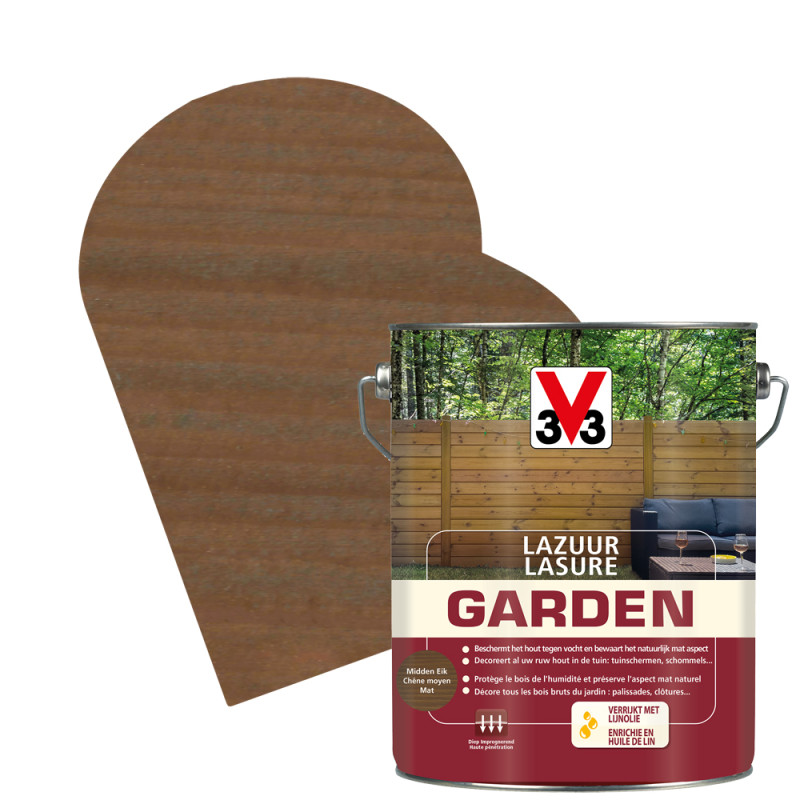 Lasure Garden chêne moyen mat 5 L V33