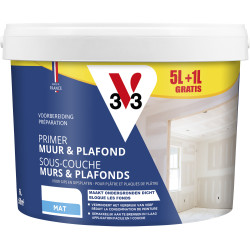 Sous-couche Murs & Plafonds blanc mat 5 L + 1 L V33