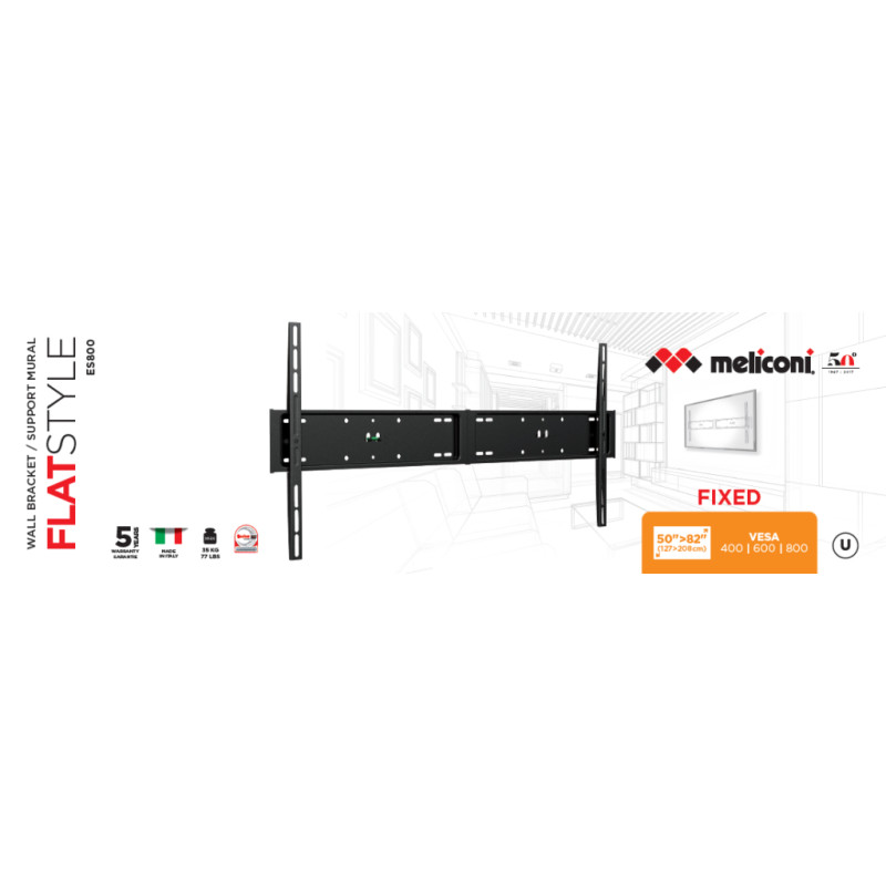 Support mural ES800 Slim pour écran de 50 à 82" Support mural ES800 Slim pour écran de 50 à 82"