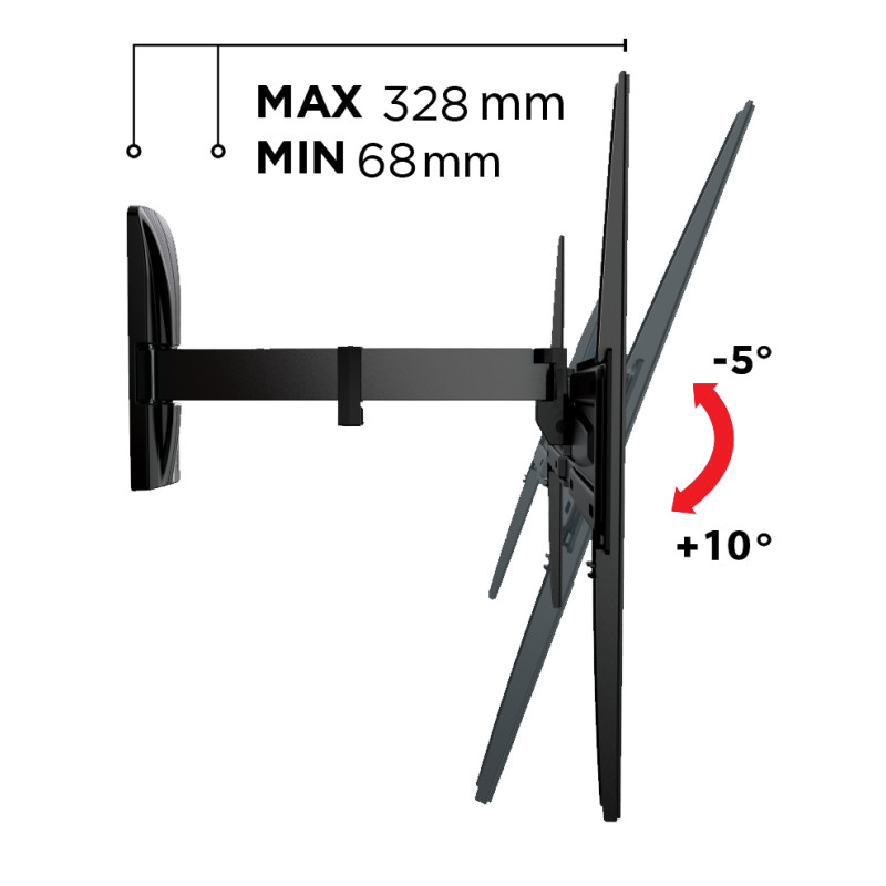 Support mural 400SR rotatif pour écran de 40 à 82"