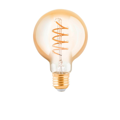 Ampoule boule ambrée à filaments LED E27 blanc chaud dimmable 245 lm 4 W EGLO