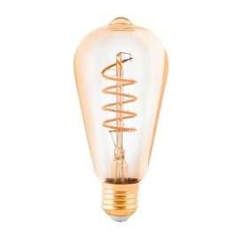 Ampoule ambrée à filaments LED E27 blanc chaud dimmable 245 lm 4 W EGLO