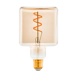 Ampoule cubique ambrée à filaments LED E27 blanc chaud dimmable 180 lm 4 W EGLO