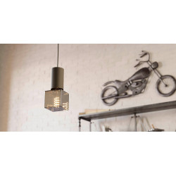 Ampoule cubique fumée à filaments LED E27 blanc chaud dimmable 50 lm 4 W EGLO