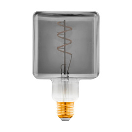 Ampoule cubique fumée à filaments LED E27 blanc chaud dimmable 50 lm 4 W EGLO