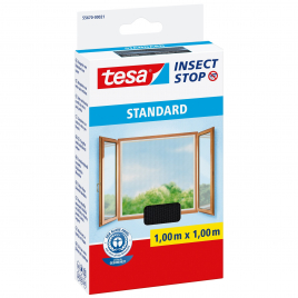 Moustiquaire auto-agrippante standard pour fenêtre Insect Stop 1,3 x 1,5 m anthracite TESA