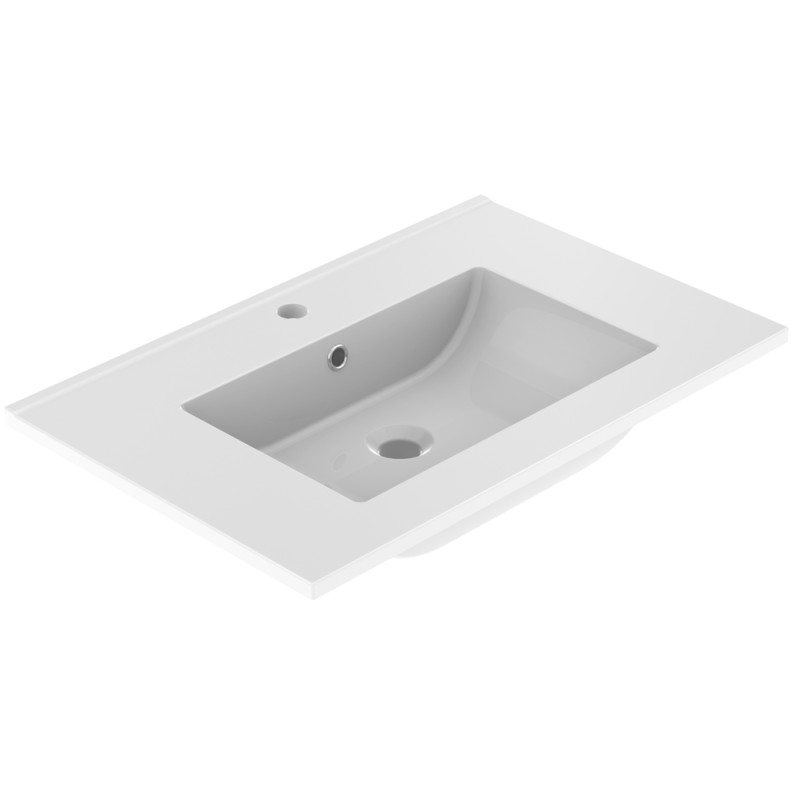 Plan de toilette Primo blanc brillant 70 cm ALLIBERT