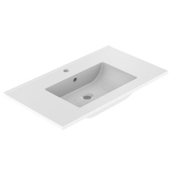 Plan de toilette Primo blanc brillant 80 cm ALLIBERT