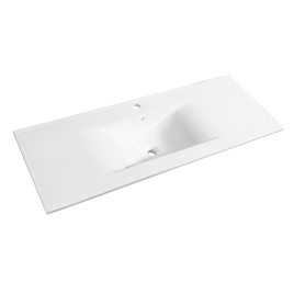 Plan de toilette Soft blanc brillant 120 cm ALLIBERT