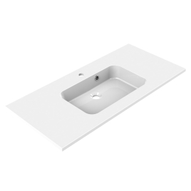 Plan de toilette Style blanc brillant 100 cm ALLIBERT