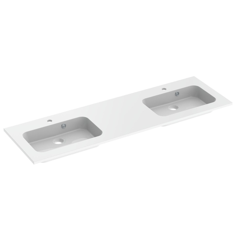 Plan de toilette Style blanc brillant 150 cm ALLIBERT