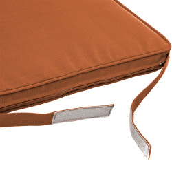 Galette de chaise Korai terracotta 40 x 40 cm Galette de chaise Korai terracotta 40 x 40 cm