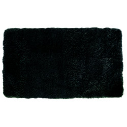 Tapis de salle de bain Tallinn noir 70 x 120 cm ALLIBERT