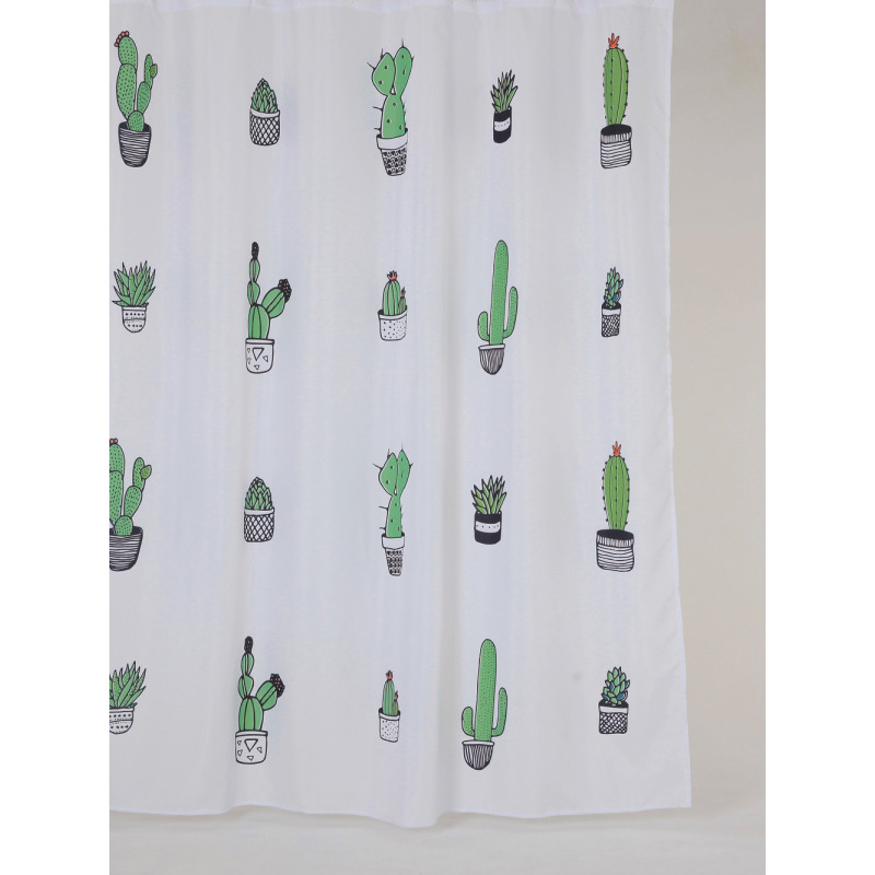 Rideau de douche Cactus 180 x 200 cm ALLIBERT