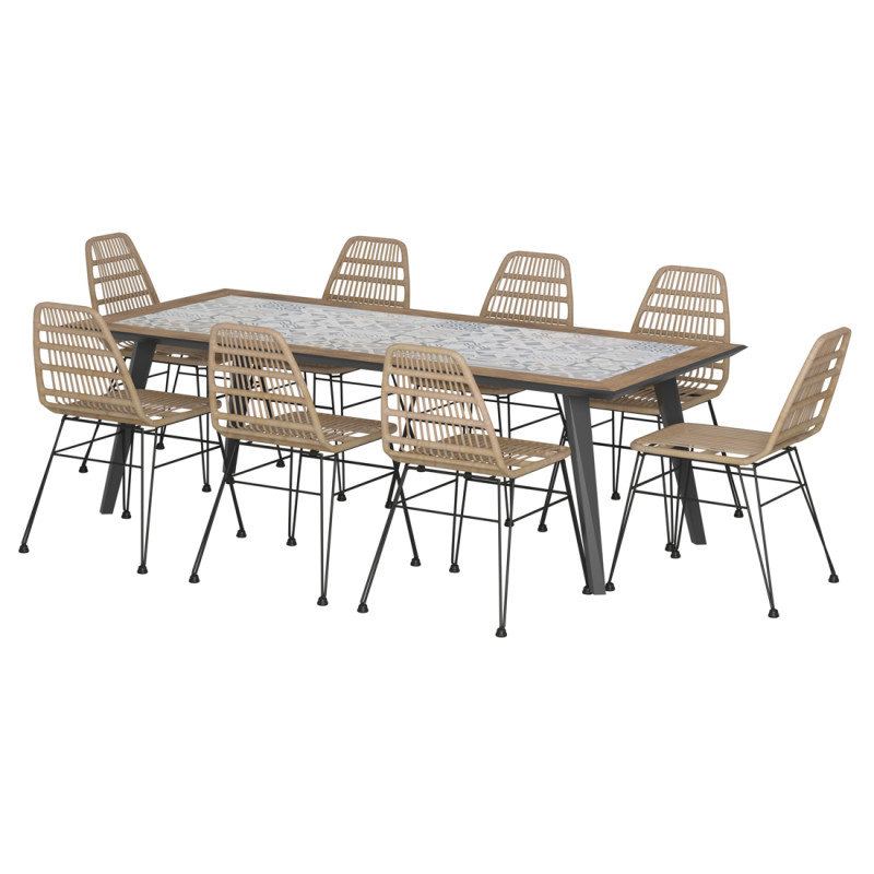 Table de jardin Lambada 213 x 92 x 74 cm Table de jardin Lambada 213 x 92 x 74 cm