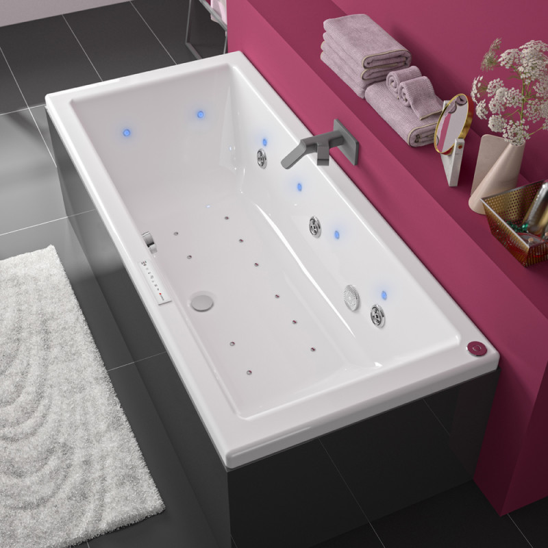 Baignoire balnéo Spallibert Solo 180 x 80 cm ALLIBERT