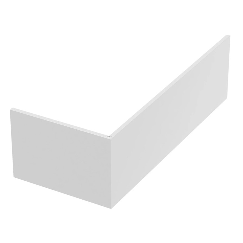 Tablier d'angle Fix Alu pour baignoire Spallibert Solo blanc 170 x 75 cm ALLIBERT