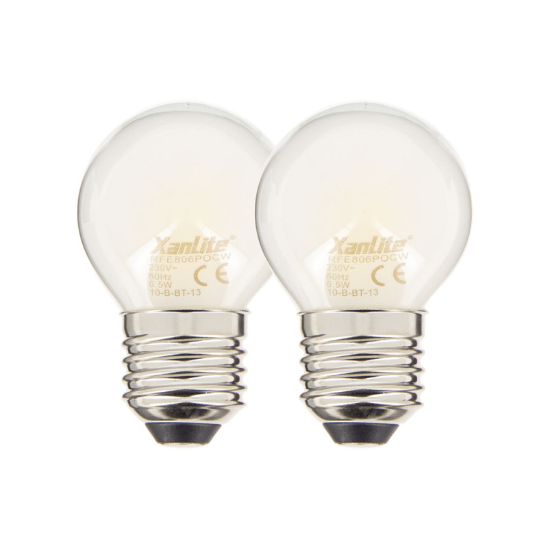 Ampoule LED E27 blanc neutre 806 lm 6,5 W 2 pièces XANLITE