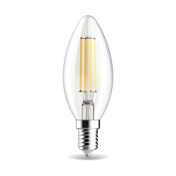 Ampoule flamme à filaments LED E14 blanc neutre 250 lm 2 W INVENTIV