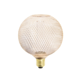 Ampoule cage cuivrée LED E27 blanc chaud 200 lm Ø 12,5 cm 4 W XANLITE