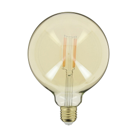 Ampoule à filaments ambrée LED E27 blanc chaud 600 lm 7 W XANLITE