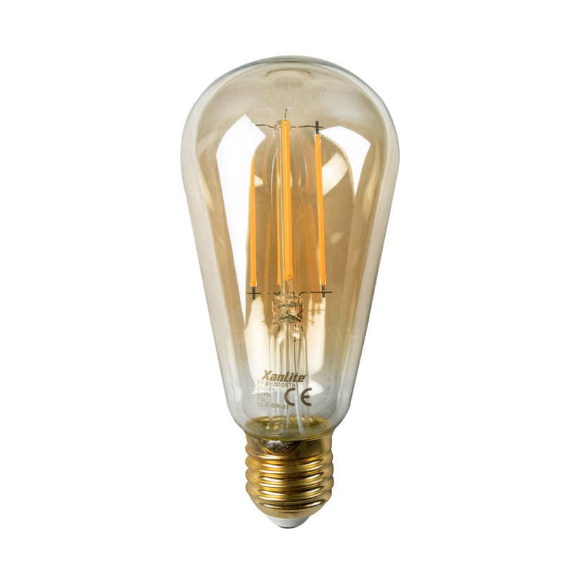 Ampoule à filaments Edison E27 blanc chaud 806 lm 9 W XANLITE