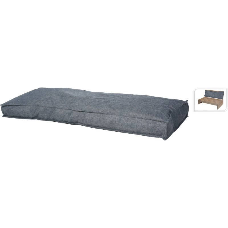 Coussin de dossier gris foncé pour palette 120 x 40 x 12 cm