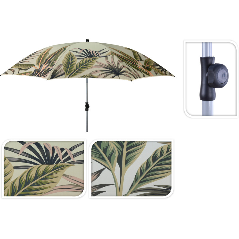 Parasol de plage Floral Ø 200 cm