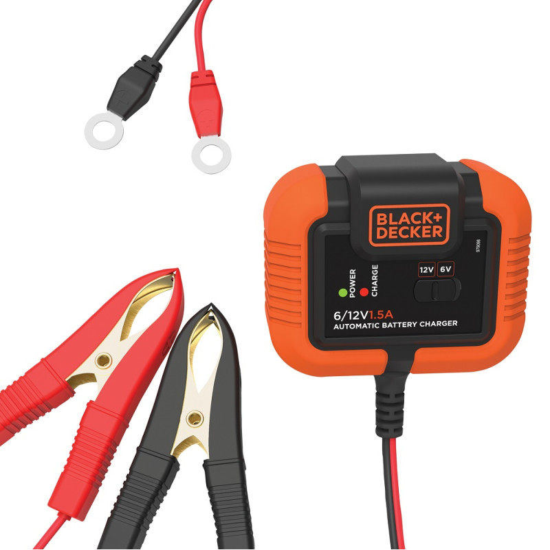 Chargeur de batterie 6 - 12 V 1,5 A BLACK+DECKER Chargeur de batterie 6 - 12 V 1,5 A BLACK+DECKER