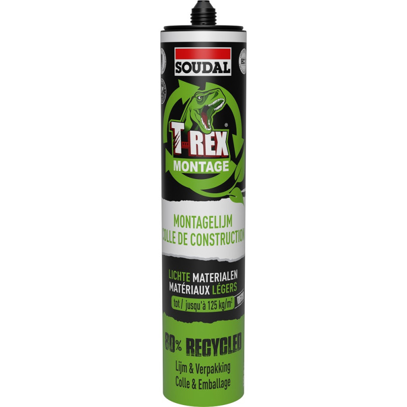 Colle de construction pour matériaux légers T-Rex 0,35 kg SOUDAL