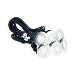 Spot extérieur  à encastrer LED 4000 K chrome 0,8 W 6 pièces XANLITE Spot extérieur  à encastrer LED 4000 K chrome 0,8 W 6 pièces XANLITE