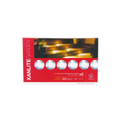 Spot extérieur  à encastrer LED 4000 K chrome 0,8 W 6 pièces XANLITE Spot extérieur  à encastrer LED 4000 K chrome 0,8 W 6 pièces XANLITE