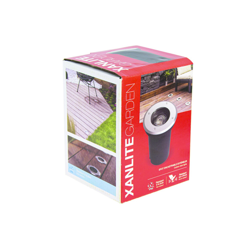 Spot extérieur à encastrer LED chrome GU10 XANLITE