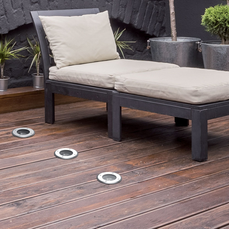 Spot extérieur à encastrer LED chrome GU10 XANLITE